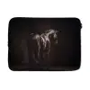 Krachtig - Paard - Donker laptophoes neopreen klein -3d