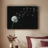 Paardenbloem - Zwart - Natuur Textielframe zwart klein -sfeer1