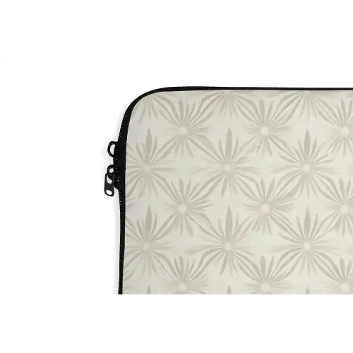 Patroon - Bloemen - Beige laptophoes neopreen klein 279 -detail