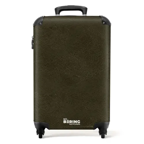 Lederen look donker groen NBS - Handbagage koffer - Kinderen Unisex middel -productfoto_recht