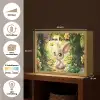 Konijn - Zonlicht - Sprookjesachtig - Vlinder Light Box met batterij (Wandlamp kind) middel -USP_websiteoverzichtNL