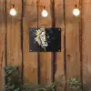 Leeuw - Gesplitst - Zwart - Lijn tuinposter los doek klein -sfeer1