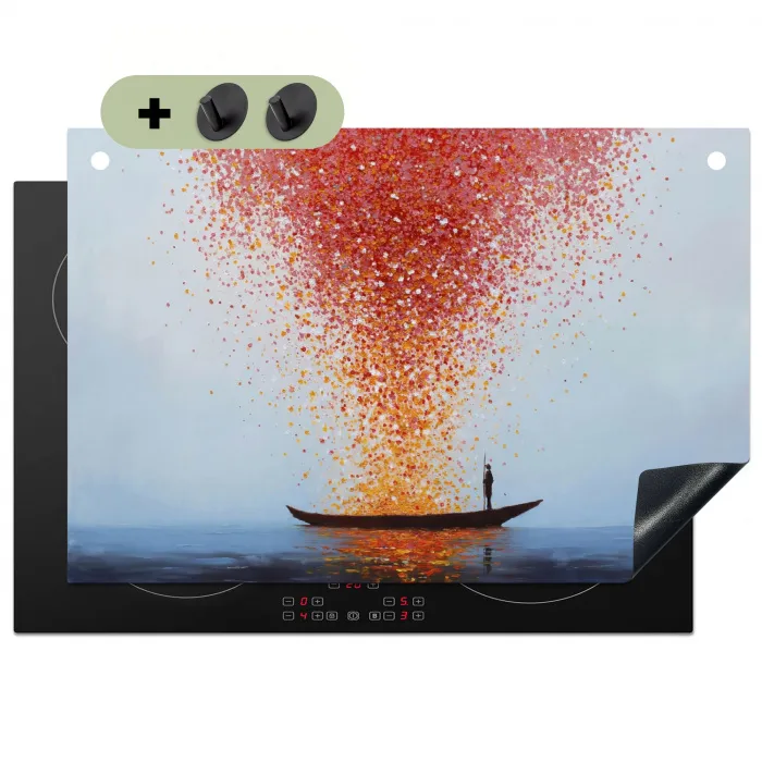 Wolk - Confetti - Boot - Wateroppervlakte Inductie beschemer met haakjes klein -3d