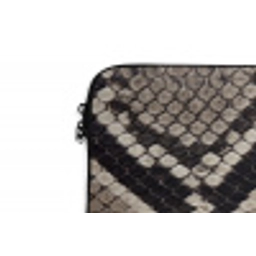Slangenleer - Patroon - Beige laptophoes neopreen klein -detail