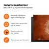 Abstract - Lijnen - Zonnestralen - Roodbruin Inductie beschermer vinyl 3mm klein -zzzzzzz-td-ups