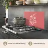 Lijnillustratie - Kersen - Tak - Wit keuken achterwand spatscherm klein -usp_NL