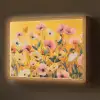 Bloemen - Veld - Geel Light Box met batterij (Wandlamp) middel -z3d_website