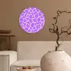Paars - Vlekken - Geel - Pastel Wandcirkel plexiglas klein 852 -sfeer1
