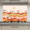 Abstract landschap - Palmbomen - Kleurrijk keuken achterwand spatscherm klein -3d_website