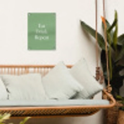 Eten - Drinken - Tekst - Mintgroen tuinposter los doek klein -sfeer7