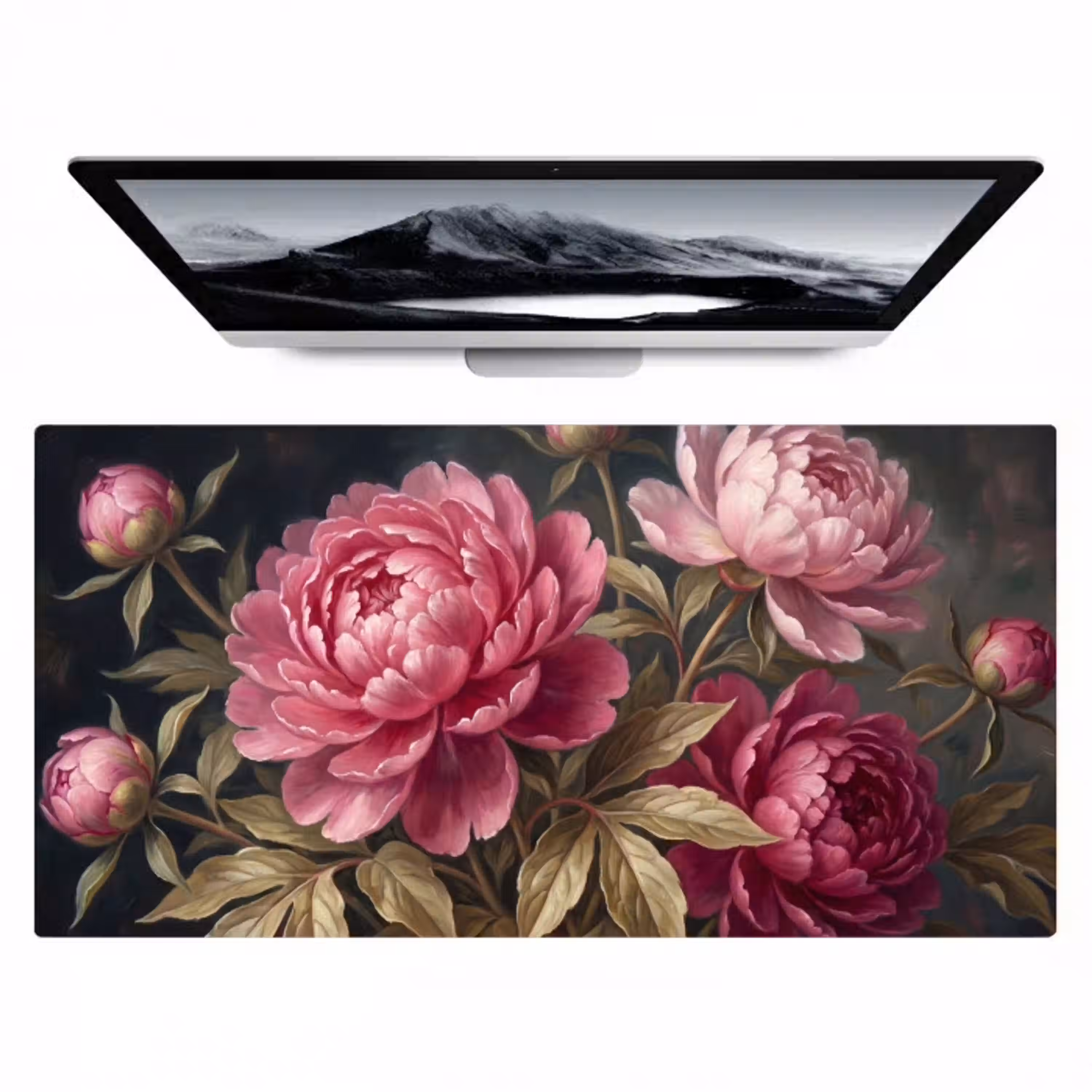Bloemen - Roze - Klassiek - Natuur Muismat XXL klein -zzz3d