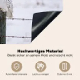 Sneeuwuil - Hek - Sneeuw - Wit Inductie beschemer met haakjes klein -ky-onderkant-de