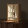 Champagne - Beige - Schaduw - Bubbels Light Box met kabel (Tafellamp) klein -z3d_website