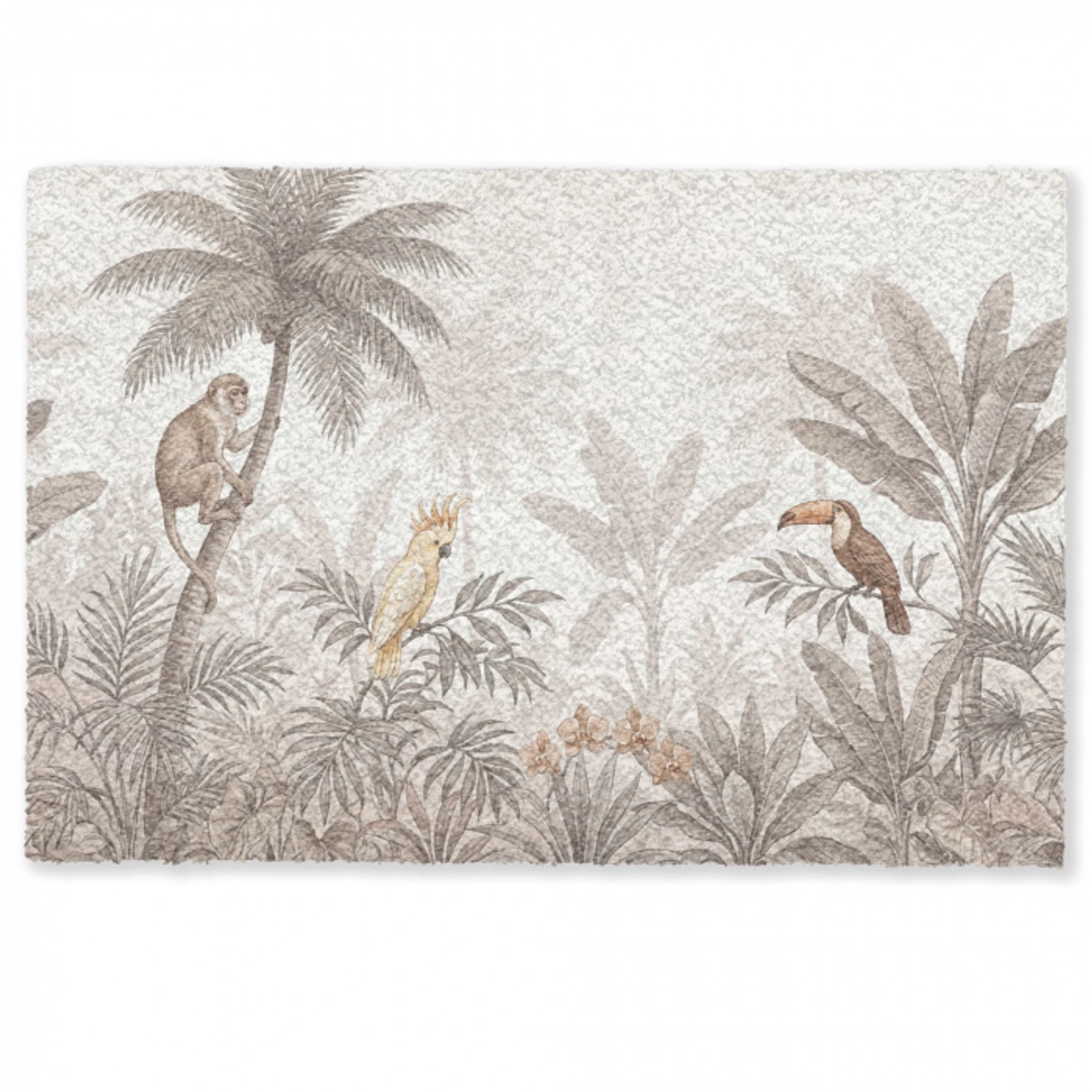 Jungle - Dieren - Palmbomen Deurmat klein -zkaufland3d