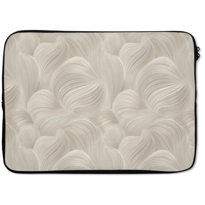 Lijnen - Waaier - Beige laptophoes neopreen klein 279 -zkaufland3dotto