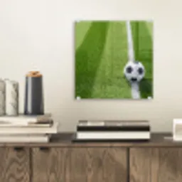 Voetbal - Grasveld - Sport - Groen plexiglas 5mm klein -sfeer1