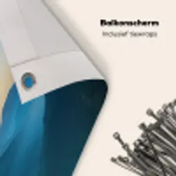 Luchtballonnen - Bergen - Zonsopgang - Landschap Balkonbeschermer Duitsland klein -closeup_NL