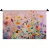 Schilderij - Bloemen - Abstract - Kleurrijk Wandkleed katoen klein -zz3d