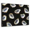 Oesters - Vissen - Blauw - Goud Textielframe - compleet frame klein -3d