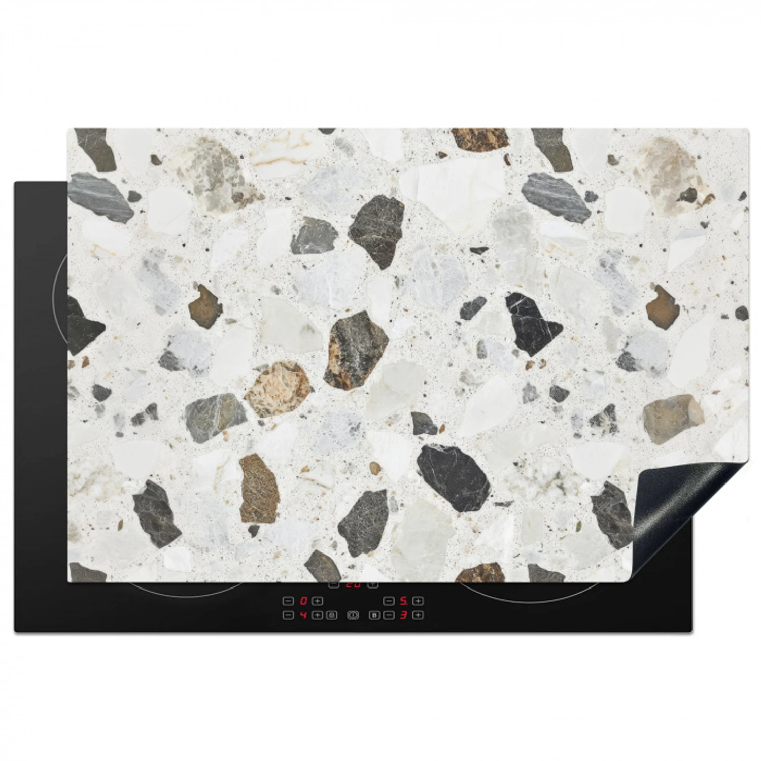 Marmer - Terrazzo - Decoratie - Interieur Inductie beschermer vinyl 3mm klein -3d