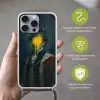 Koning - Portret - Druipende gele verf Hoesje iPhone 16 Pro Max met koord klein -sfeer2_NL