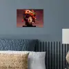 Vrouw - Donuts - Kleurrijk poster papier klein -sfeer2