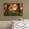 Wijngaard - Druiven - Zonsondergang canvas 2cm klein -sfeer3