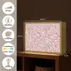 Kronkelende lijn - Magenta - Crème Light Box met batterij (Wandlamp) middel 907 -USP_websiteoverzichtNL
