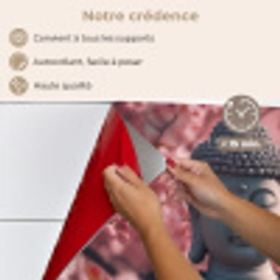 Boeddha - Beeld - Sakura - Buddha - Kersenbloesem keuken achterwand spatscherm klein -spatscherm_FR