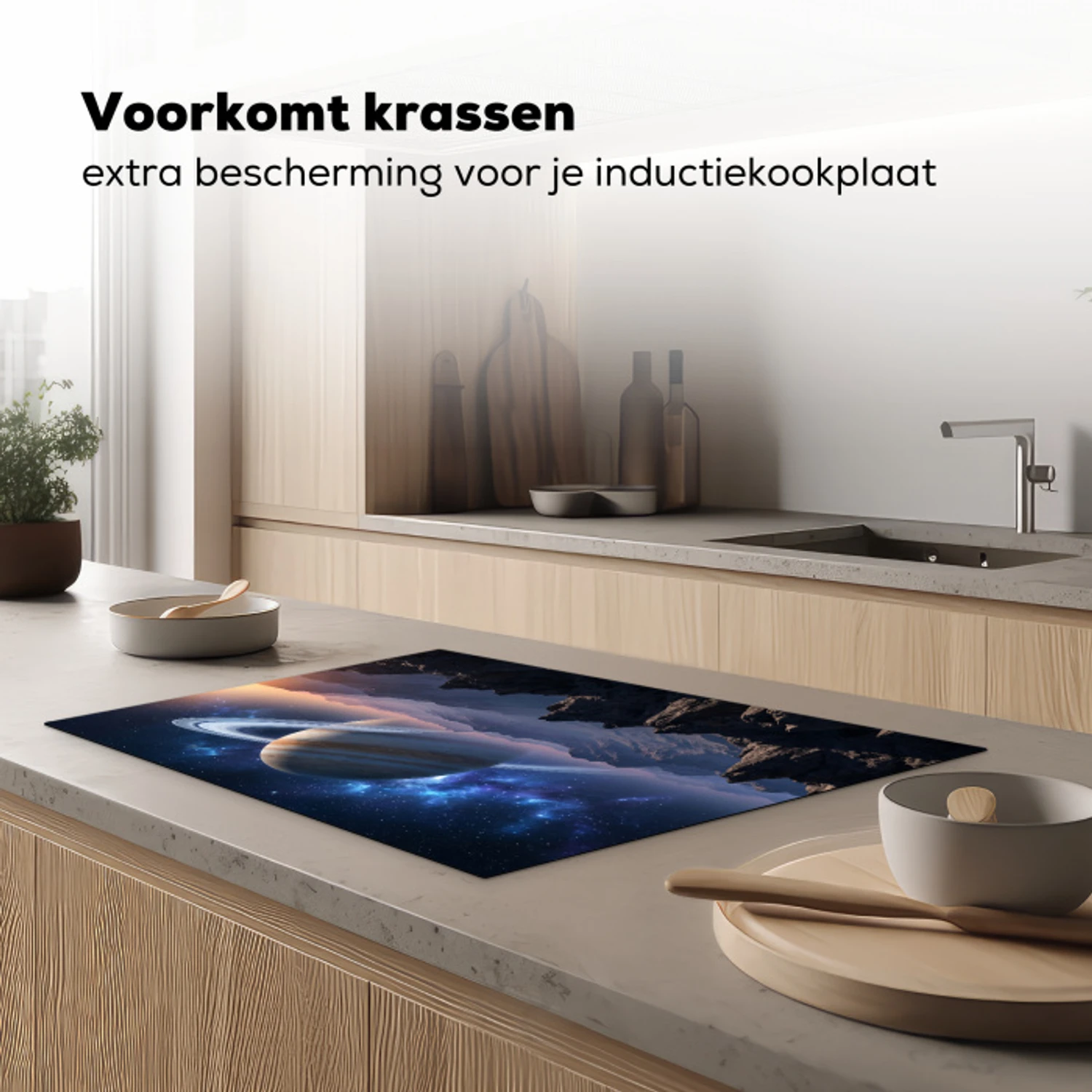 Fantasy - Kosmos - Landschap Inductie beschermer vinyl 3mm klein -sfeer1