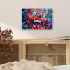 Monster - Graffiti - Kleuren - Oranje aluminium wit klein -sfeer3