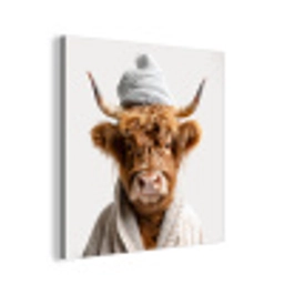 Schotse hooglander - Badjas - Koe - Dieren aluminium wit klein -3d