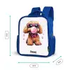 Bruine hond met roze bril en kauwgombal Kinderrugzak - Blauw middel -productfoto_formaten