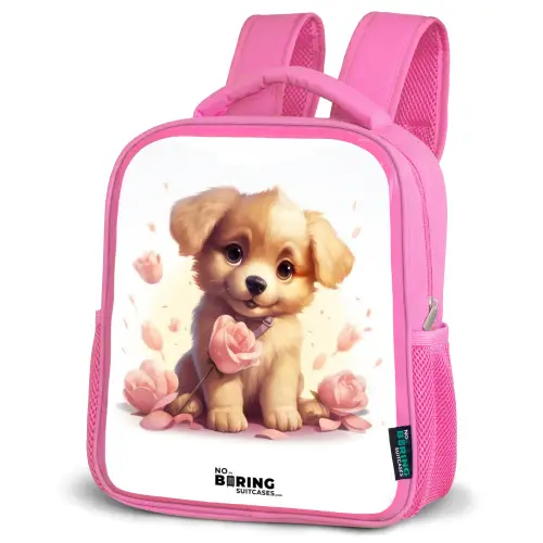 Popke puppy Kinderrugzak - Roze middel -schuin