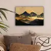 Gouden Bergen bij Maanlicht canvas 2cm klein -sfeer1
