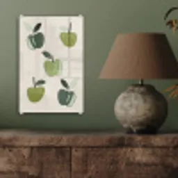 Appels - Groen - Illustratie - Bladeren plexiglas 5mm klein -sfeer3