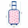 Roze hartjes Kinderkoffer - Blauw klein -productfoto_formaten