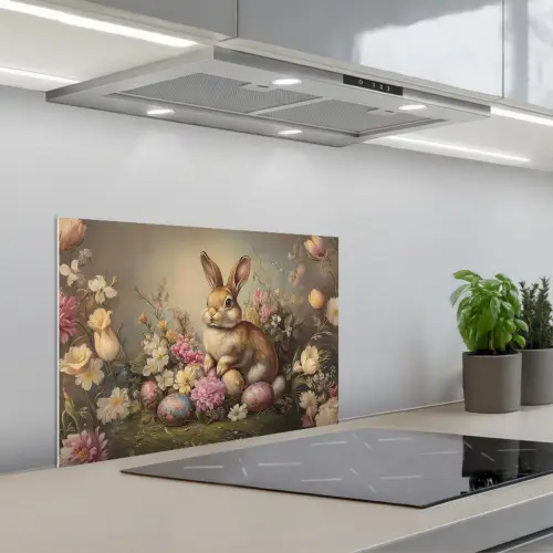 Haas - Stilleven - Bloemen keuken achterwand spatscherm klein -3d_schuin