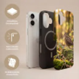 Houtsnip - Bos - Bladeren - Herfst - Gecamoufleerd Toughcase MagSafe Apple iPhone 17 klein -USP_Lagen_DE