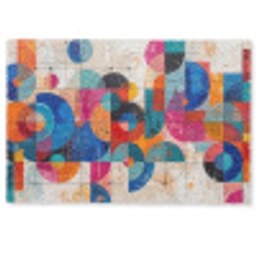 Kunst - Geometrisch - Abstract - Kleurrijk Deurmat klein -zkaufland3d
