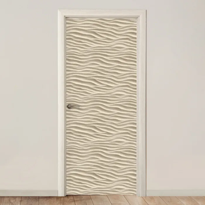 Zand - Golven - Beige deurposter klein 289 -3d_beige