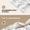 Marmer - Zwart - Dramatisch - Wit Inductie beschemer met haakjes klein 777 -ky-schoon-nl