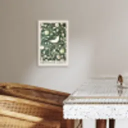 Groen - Vogel  - Bloemen KitchenYeah - Keuken - Canvas klein -sfeer3