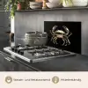 Goud - Krab - Dieren - Zwart keuken achterwand spatscherm klein -usp_DE