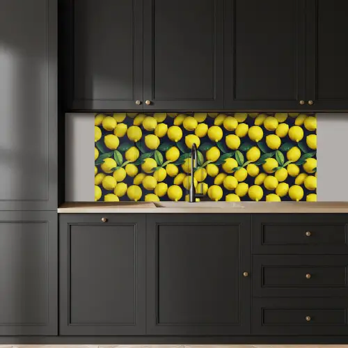 Gele - Citroenen - Druppels - Fruit keuken achterwand 2 middel 871 -sfeer1