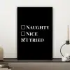 Kerst - Zwart - Wit - Quote - Grappig canvas 2cm klein -sfeer6