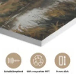 Eenden - Rivier - Landschap - Vlucht - Nostalgisch PET vilt klein -closeup_DE