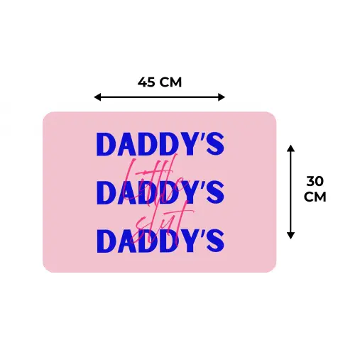 Daddy's - Blauw - Blokletters Placemat vinyl groot -specs