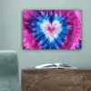 Hartvormig - Tie dye - Paars canvas 2cm klein -sfeer4