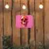Felroze - Tanden - Schedel tuinposter los doek klein -sfeer1